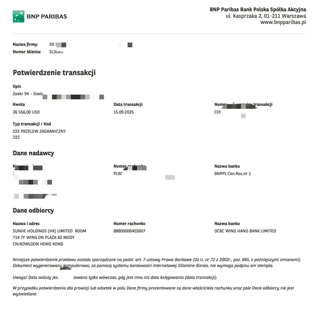 payment proof of zeekr 9x