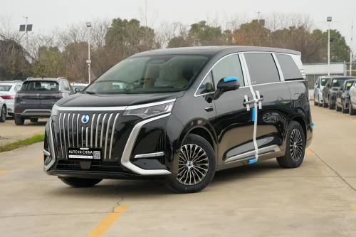 2025 Denza D9 EV Intelligent Drive 620km 2WD Luxury Edition black available from China car exporter